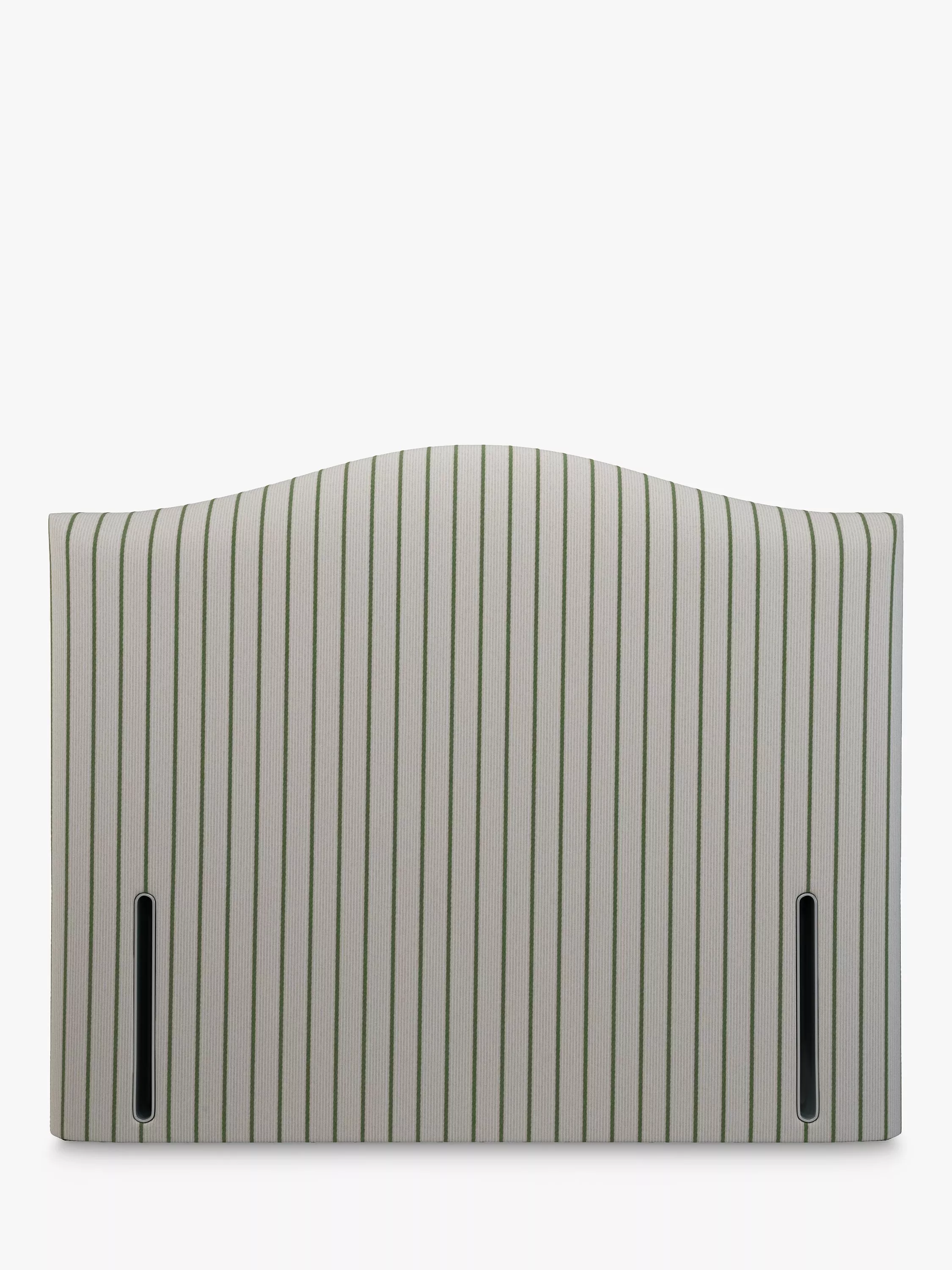 John Lewis Charlotte Full Depth Ticking Stripe Upholstered Headboard, Double