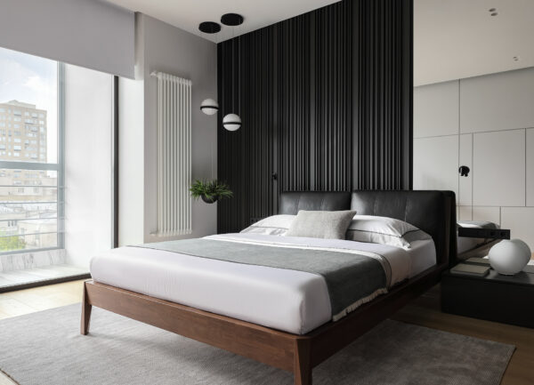 black and white bedroom design