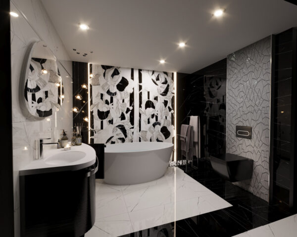 black and white interior designs