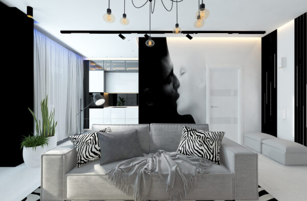 black and white stripe