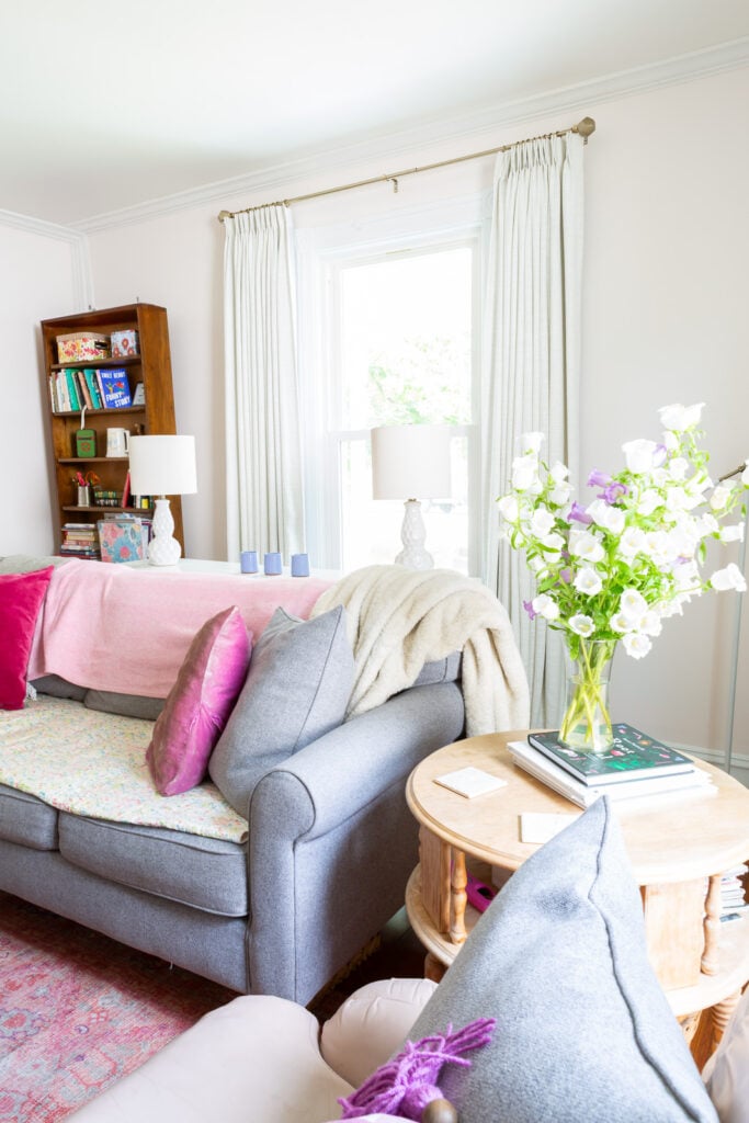 Ready-made TwoPages blackout lined drapes hanging from a single window.