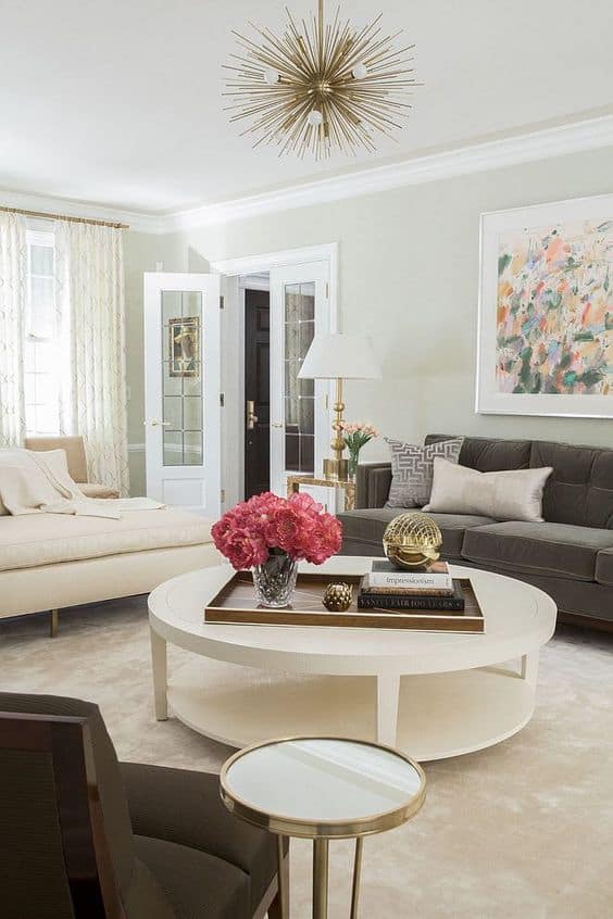 Oversized White Coffee Table