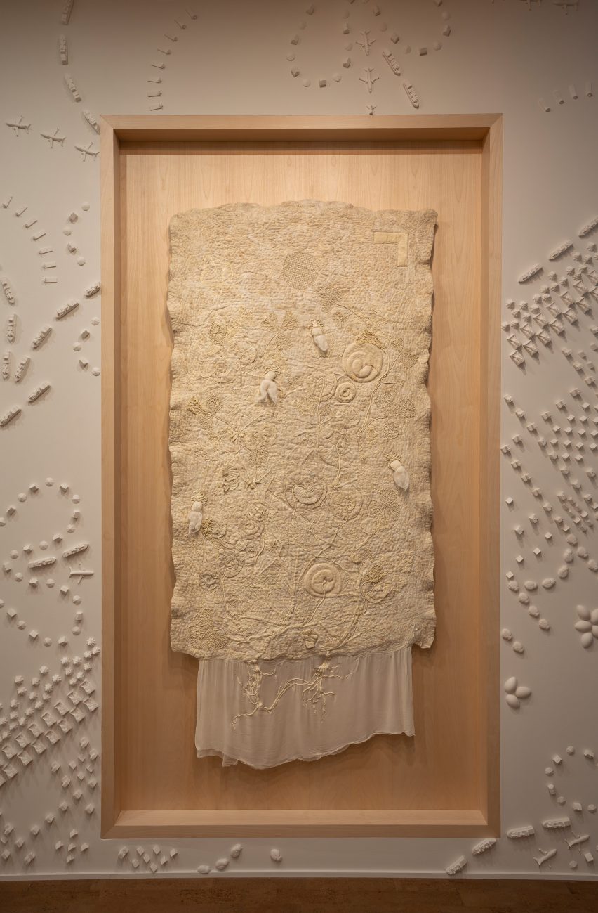 wool tapestry by SCAD alumni Adrian Pepe at design miami